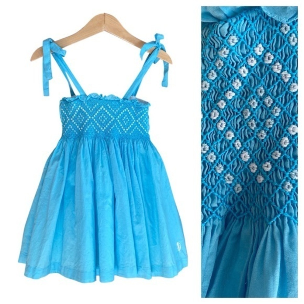 Well Dressed Wolf WDW Blue Smocked Alice Dress 18 months